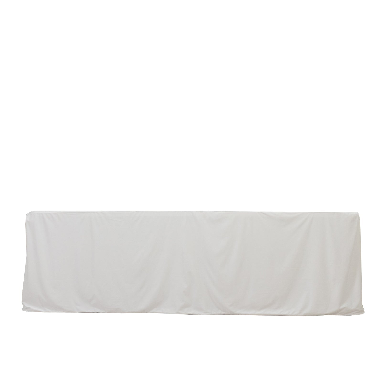 8ft Scuba Rectangular Fitted Tablecloth White â€“ Wrinkle - Free, Stain Resistant - Bell Racket Store