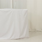 8ft Scuba Rectangular Fitted Tablecloth White â€“ Wrinkle - Free, Stain Resistant - Bell Racket Store