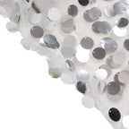 8ft Silver Big Payette Sequin Open Arch Wedding Arch Cover, Sparkly U - Shaped Fitted Backdrop Slipcover - Bell Racket Store