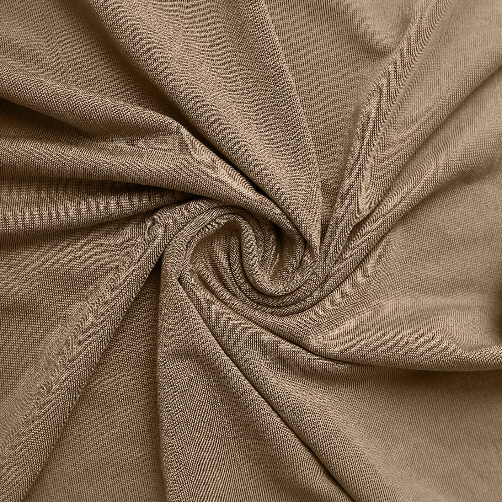 8ft Taupe Spandex Fitted Open Arch Wedding Arch Cover, Double - Sided U - Shaped Backdrop Slipcover - Bell Racket Store