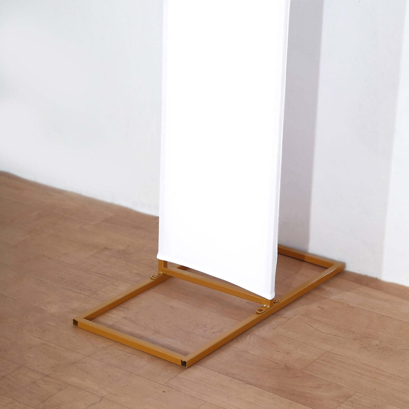 8ft White Spandex Fitted Open Arch Wedding Arch Cover, Double - Sided U - Shaped Backdrop Slipcover - Bell Racket Store