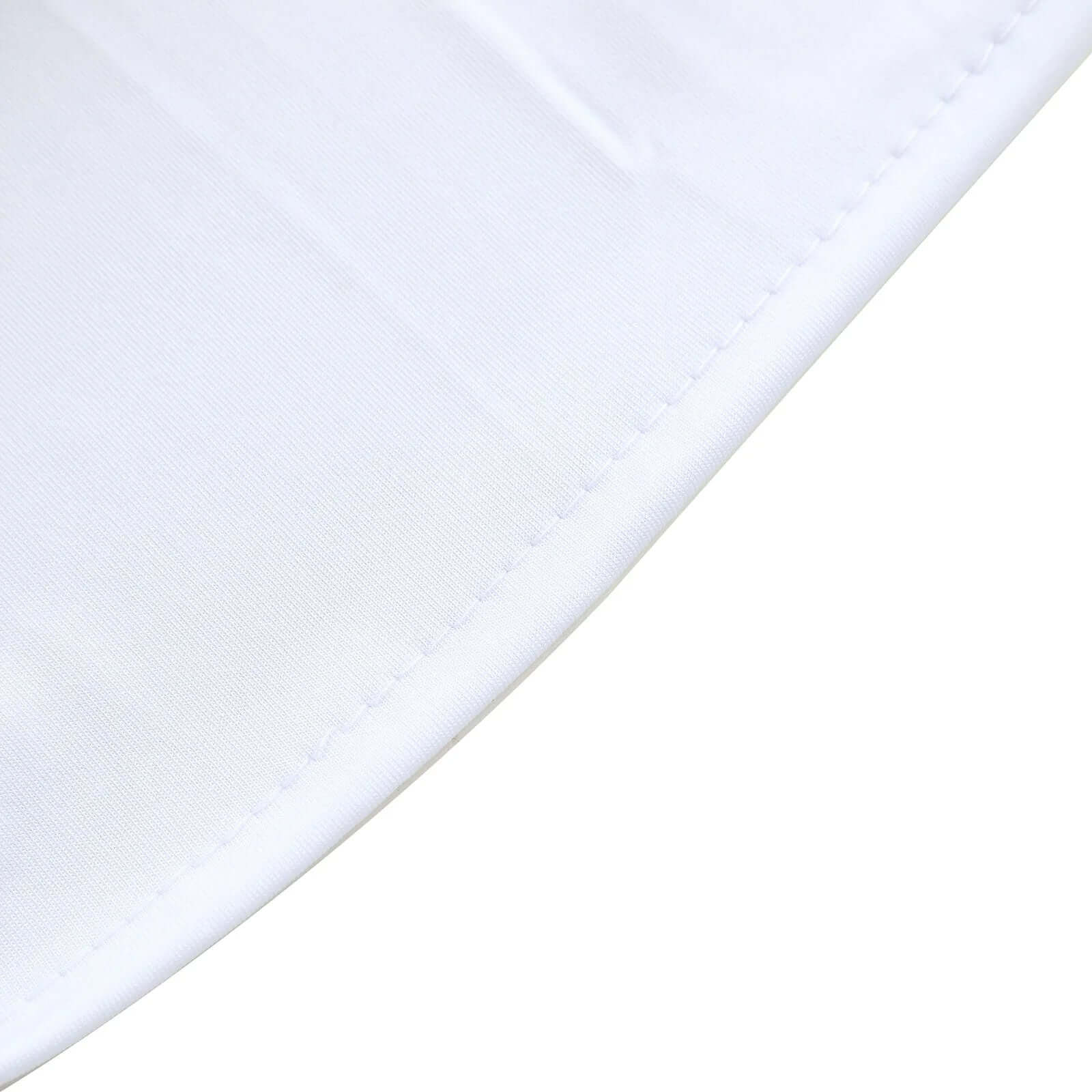 8ft White Spandex Fitted Wedding Arch Cover For Half Moon Top Chiara Backdrop Stand - Bell Racket Store