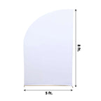 8ft White Spandex Fitted Wedding Arch Cover For Half Moon Top Chiara Backdrop Stand - Bell Racket Store