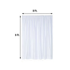 White Crushed Velvet Backdrop Curtain â€“ 8ft x 8ft Event Drape with Rod Pocket, Privacy Panel for Photo Booths & Events