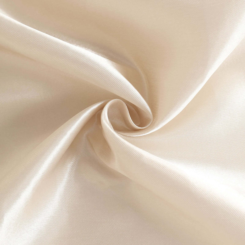8ftx10ft Beige Satin Event Curtain Drapes, Backdrop Event Panel - Bell Racket Store