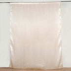 8ftx10ft Beige Satin Event Curtain Drapes, Backdrop Event Panel - Bell Racket Store