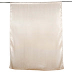 8ftx10ft Beige Satin Event Curtain Drapes, Backdrop Event Panel - Bell Racket Store