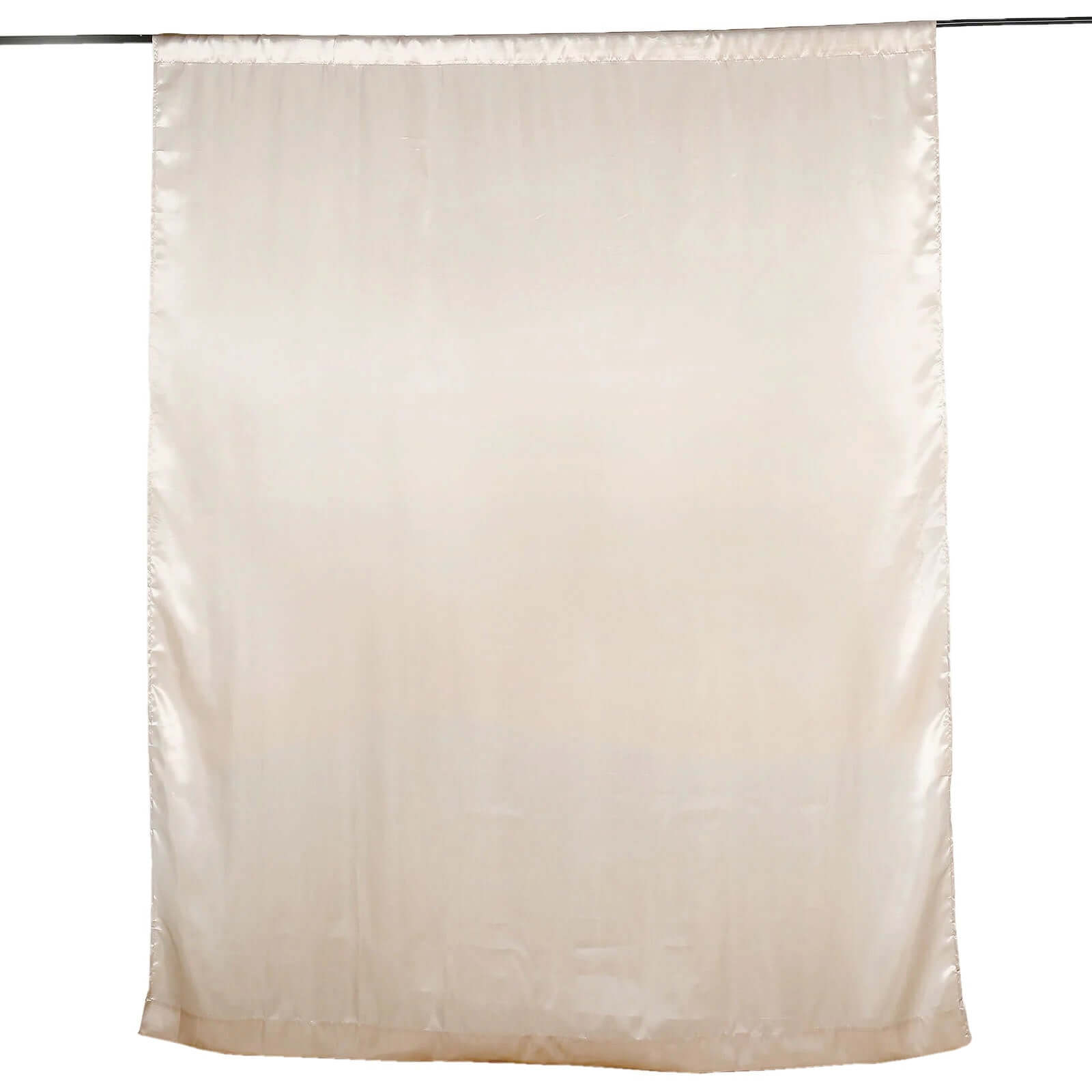 8ftx10ft Beige Satin Event Curtain Drapes, Backdrop Event Panel - Bell Racket Store