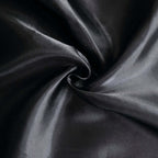 8ftx10ft Black Satin Event Curtain Drapes, Backdrop Event Panel - Bell Racket Store
