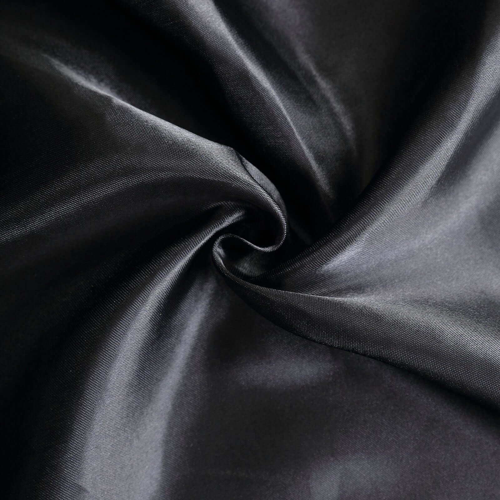 8ftx10ft Black Satin Event Curtain Drapes, Backdrop Event Panel - Bell Racket Store