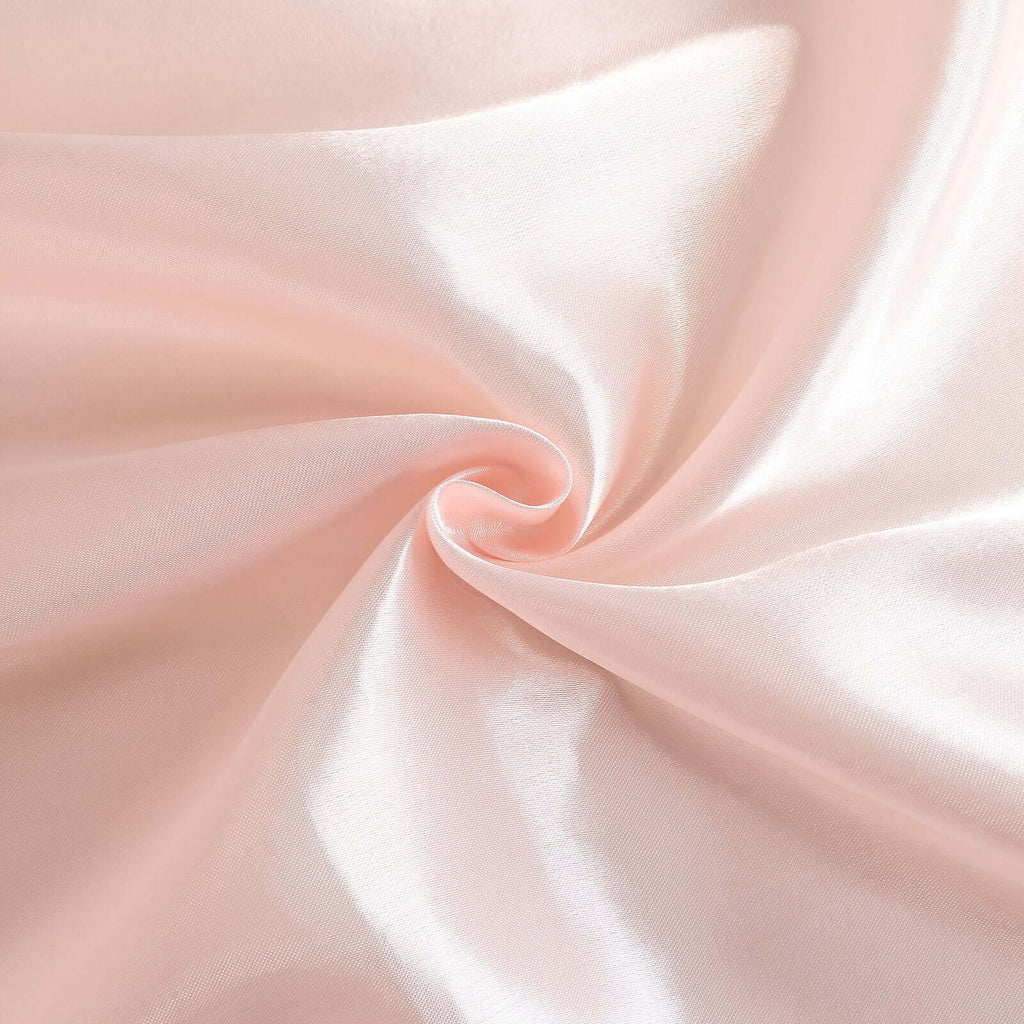 8ftx10ft Blush Satin Event Curtain Drapes, Backdrop Event Panel - Bell Racket Store