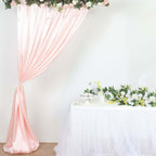 8ftx10ft Blush Satin Event Curtain Drapes, Backdrop Event Panel - Bell Racket Store