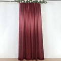 8ftx10ft Burgundy Satin Event Curtain Drapes, Backdrop Event Panel - Bell Racket Store