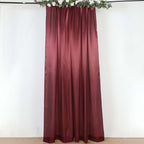 8ftx10ft Burgundy Satin Event Curtain Drapes, Backdrop Event Panel - Bell Racket Store