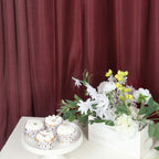 8ftx10ft Burgundy Satin Event Curtain Drapes, Backdrop Event Panel - Bell Racket Store