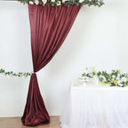 8ftx10ft Burgundy Satin Event Curtain Drapes, Backdrop Event Panel - Bell Racket Store