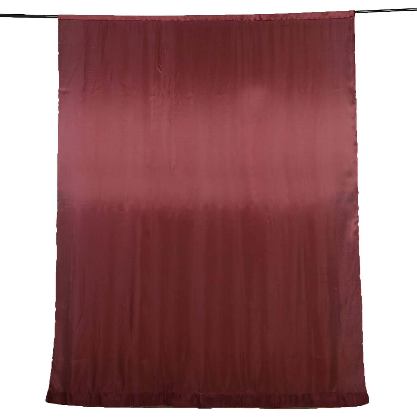 8ftx10ft Burgundy Satin Event Curtain Drapes, Backdrop Event Panel - Bell Racket Store