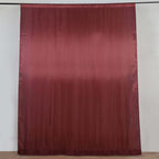 8ftx10ft Burgundy Satin Event Curtain Drapes, Backdrop Event Panel - Bell Racket Store