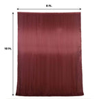 8ftx10ft Burgundy Satin Event Curtain Drapes, Backdrop Event Panel - Bell Racket Store