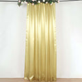 8ftx10ft Champagne Satin Event Curtain Drapes, Backdrop Event Panel - Bell Racket Store