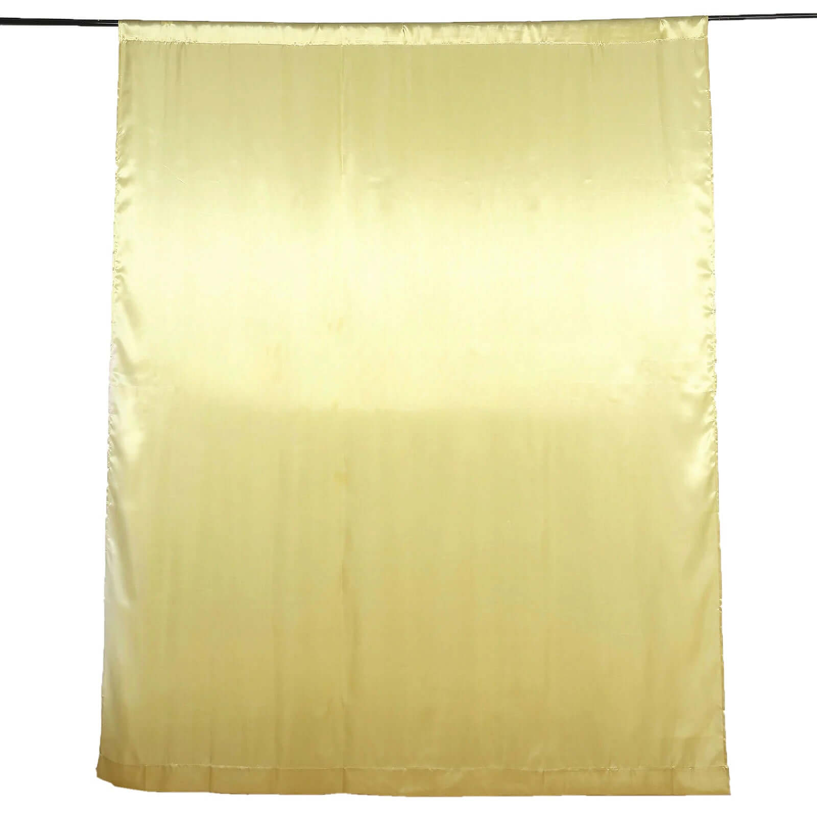 8ftx10ft Champagne Satin Event Curtain Drapes, Backdrop Event Panel - Bell Racket Store