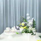 8ftx10ft Dusty Blue Satin Event Curtain Drapes, Backdrop Event Panel - Bell Racket Store