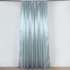 8ftx10ft Dusty Blue Satin Event Curtain Drapes, Backdrop Event Panel - Bell Racket Store