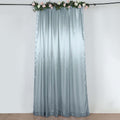 8ftx10ft Dusty Blue Satin Event Curtain Drapes, Backdrop Event Panel - Bell Racket Store