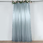 8ftx10ft Dusty Blue Satin Event Curtain Drapes, Backdrop Event Panel - Bell Racket Store