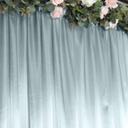8ftx10ft Dusty Blue Satin Event Curtain Drapes, Backdrop Event Panel - Bell Racket Store