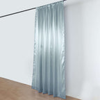 8ftx10ft Dusty Blue Satin Event Curtain Drapes, Backdrop Event Panel - Bell Racket Store