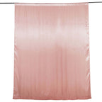 8ftx10ft Dusty Rose Satin Event Curtain Drapes, Backdrop Event Panel - Bell Racket Store