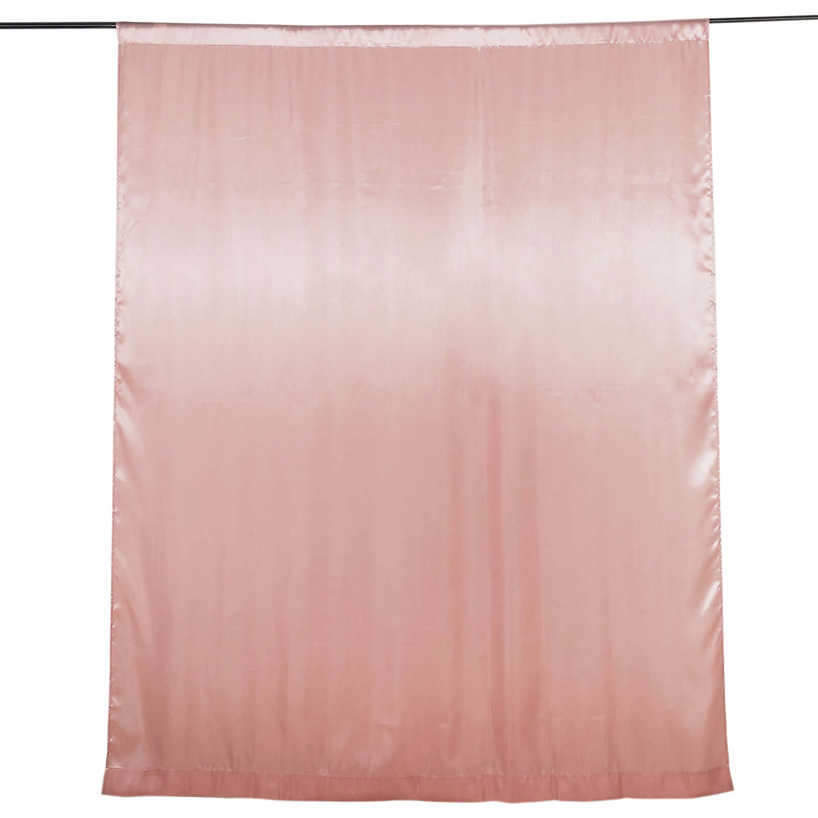 8ftx10ft Dusty Rose Satin Event Curtain Drapes, Backdrop Event Panel - Bell Racket Store