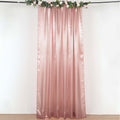 8ftx10ft Dusty Rose Satin Event Curtain Drapes, Backdrop Event Panel - Bell Racket Store