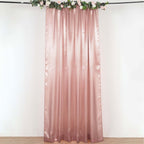 8ftx10ft Dusty Rose Satin Event Curtain Drapes, Backdrop Event Panel - Bell Racket Store
