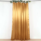 8ftx10ft Gold Satin Event Curtain Drapes, Backdrop Event Panel - Bell Racket Store