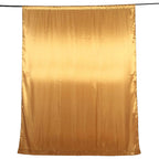 8ftx10ft Gold Satin Event Curtain Drapes, Backdrop Event Panel - Bell Racket Store