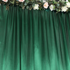 8ftx10ft Hunter Emerald Green Satin Event Curtain Drapes, Backdrop Event Panel - Bell Racket Store