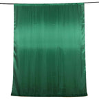 8ftx10ft Hunter Emerald Green Satin Event Curtain Drapes, Backdrop Event Panel - Bell Racket Store