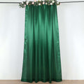 8ftx10ft Hunter Emerald Green Satin Event Curtain Drapes, Backdrop Event Panel - Bell Racket Store