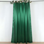 8ftx10ft Hunter Emerald Green Satin Event Curtain Drapes, Backdrop Event Panel - Bell Racket Store