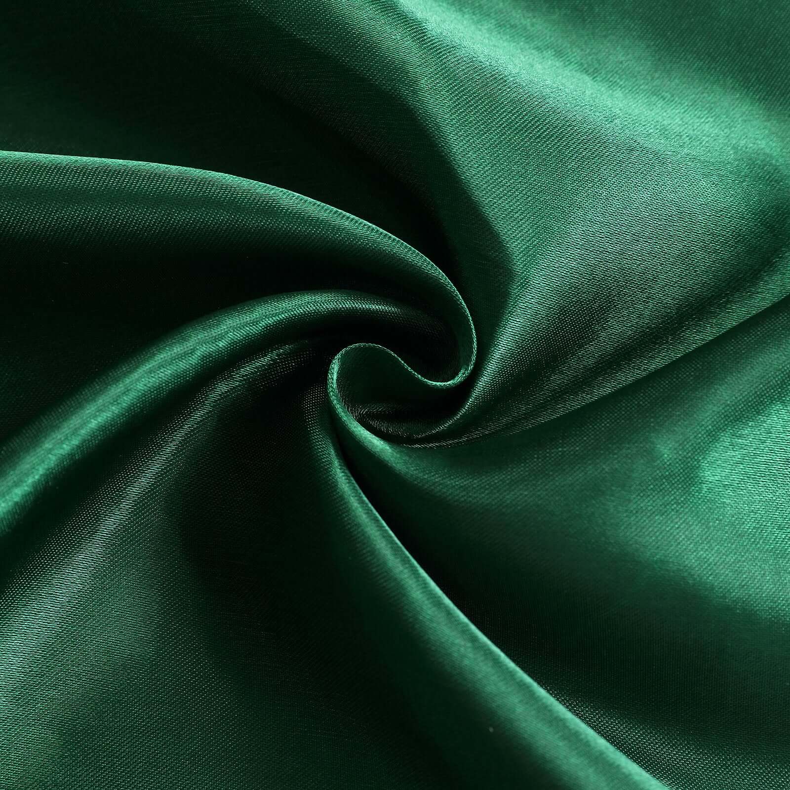 8ftx10ft Hunter Emerald Green Satin Event Curtain Drapes, Backdrop Event Panel - Bell Racket Store