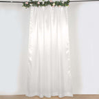 8ftx10ft Ivory Satin Event Curtain Drapes, Backdrop Event Panel - Bell Racket Store