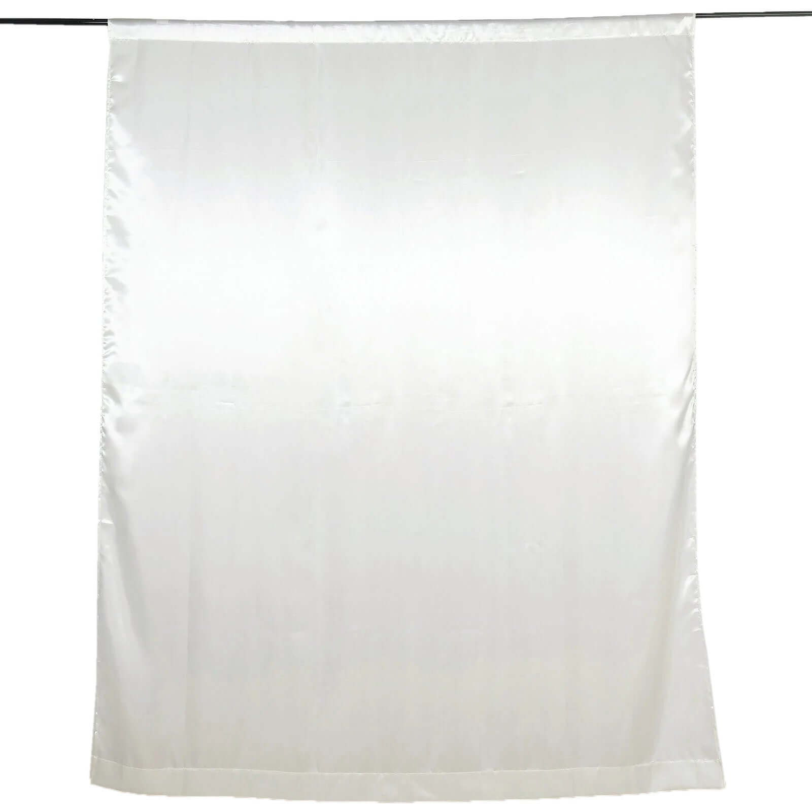 8ftx10ft Ivory Satin Event Curtain Drapes, Backdrop Event Panel - Bell Racket Store