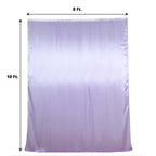 8ftx10ft Lavender Lilac Satin Event Curtain Drapes, Backdrop Event Panel - Bell Racket Store