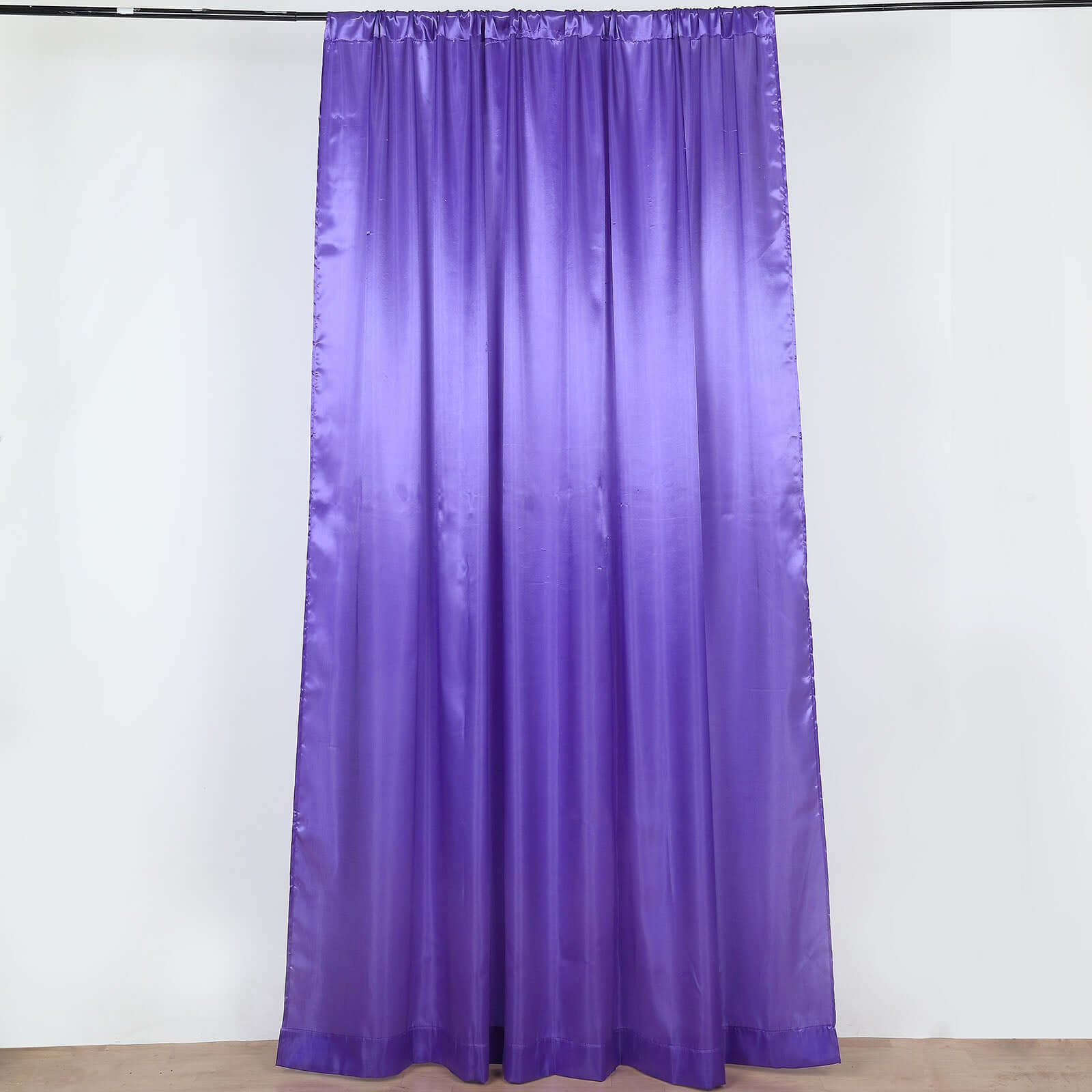 8ftx10ft Purple Satin Event Curtain Drapes, Backdrop Event Panel - Bell Racket Store