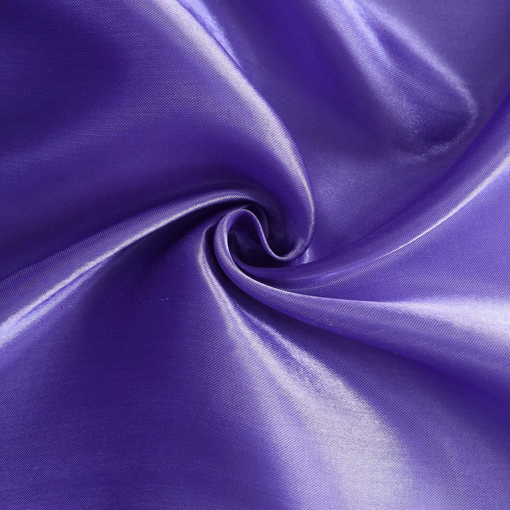 8ftx10ft Purple Satin Event Curtain Drapes, Backdrop Event Panel - Bell Racket Store