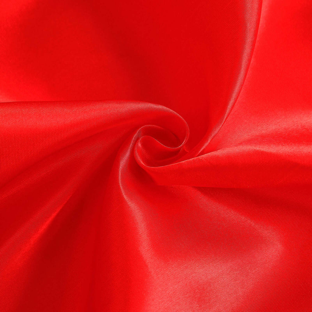 8ftx10ft Red Satin Event Curtain Drapes, Backdrop Event Panel - Bell Racket Store