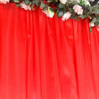 8ftx10ft Red Satin Event Curtain Drapes, Backdrop Event Panel - Bell Racket Store