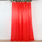 8ftx10ft Red Satin Event Curtain Drapes, Backdrop Event Panel - Bell Racket Store